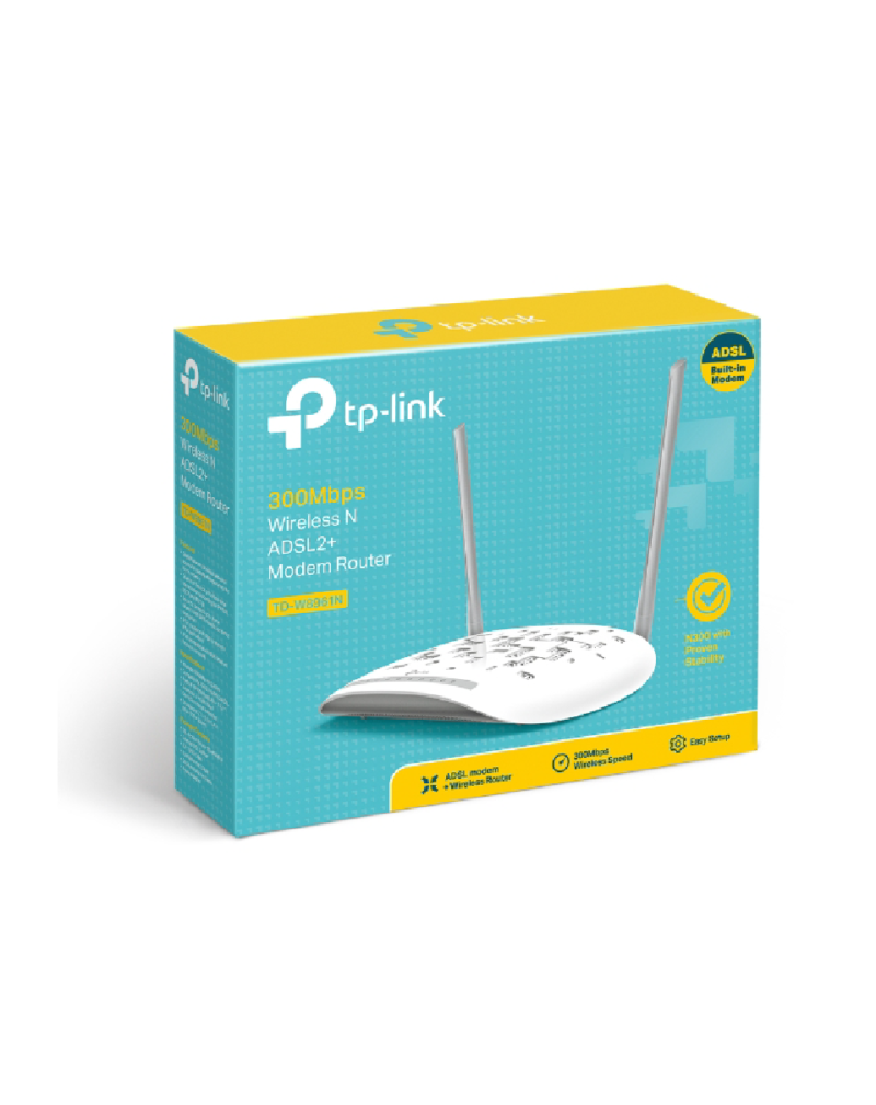TPLINK 300Mbps ADSL2+ Modem Router TD-W8961ND