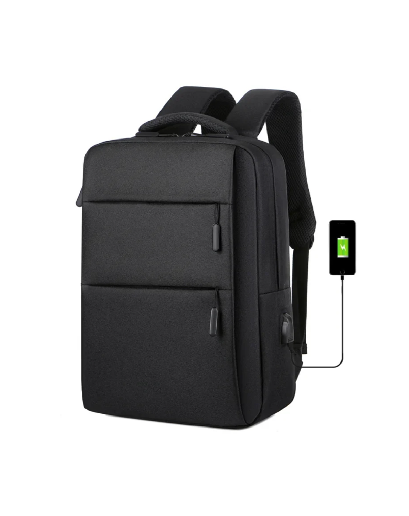 Black Laptop Backpack Waterproof Electronics Protection