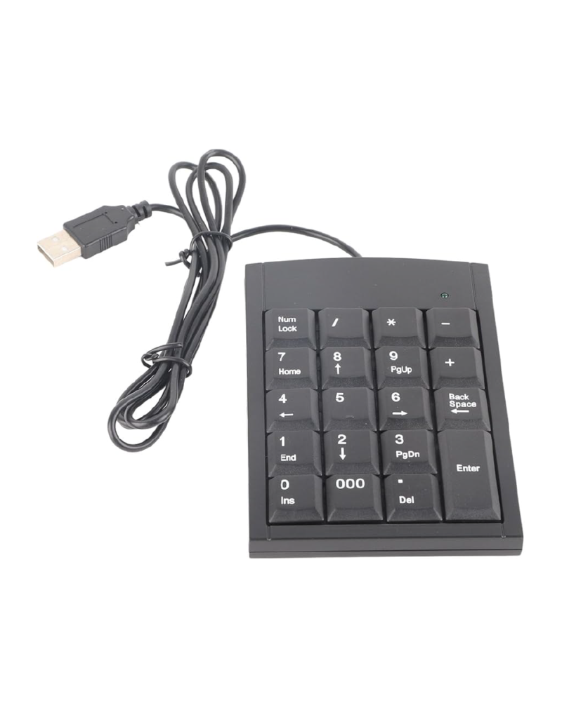 Wired Keyboard Numeric Keypad Black