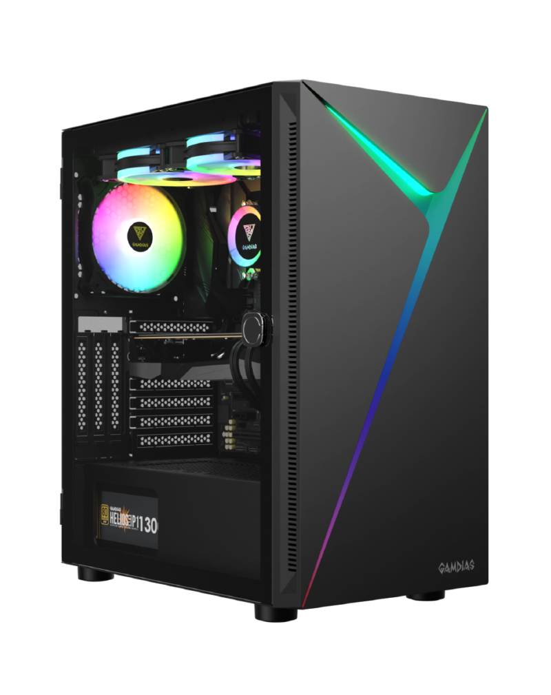 GAMDIAS Argus E4 Elite Gaming ARGB PC Case 'Black
