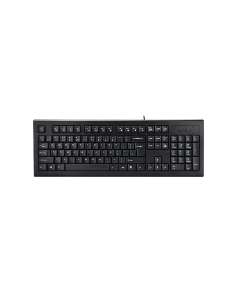 A4Tech Round Edge USB Keyboard, BLACK | KR-85