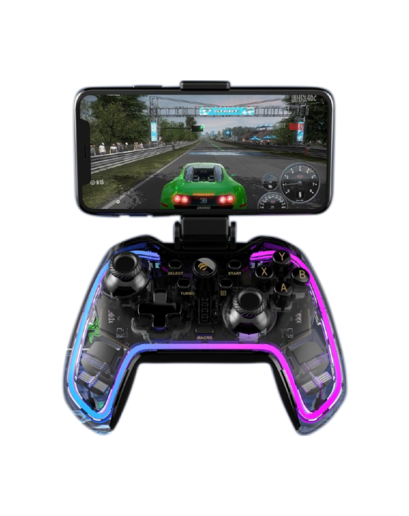 Havit G158BT Pro Transparent RGB Bluetooth Vibration Gamepad For Phone And PC