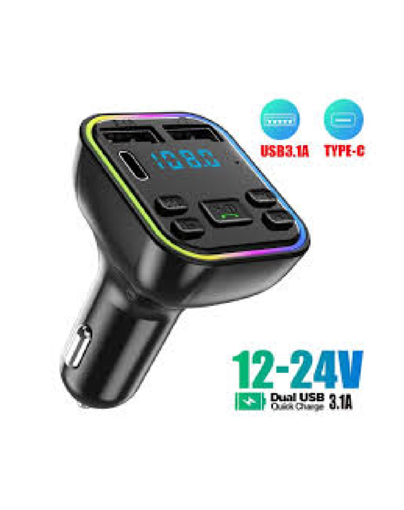 Fast Car Charger & Mp3 Player Bluetooth Fm modulator-G38
